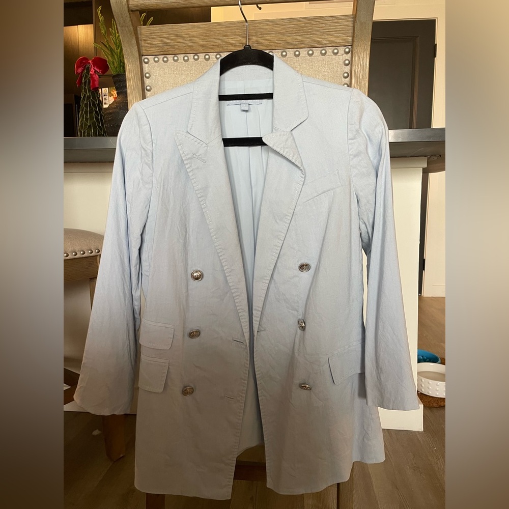 Antonio Melani Light Blue Double-Breasted Blazer